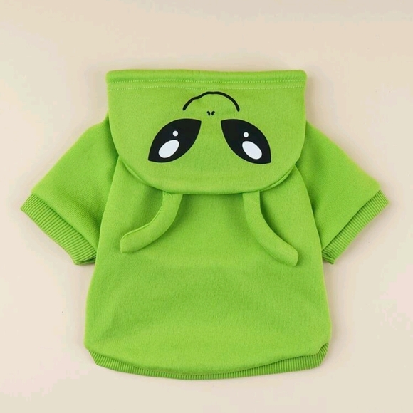 Green Alien Dog Hoodie - Picture 1 of 3